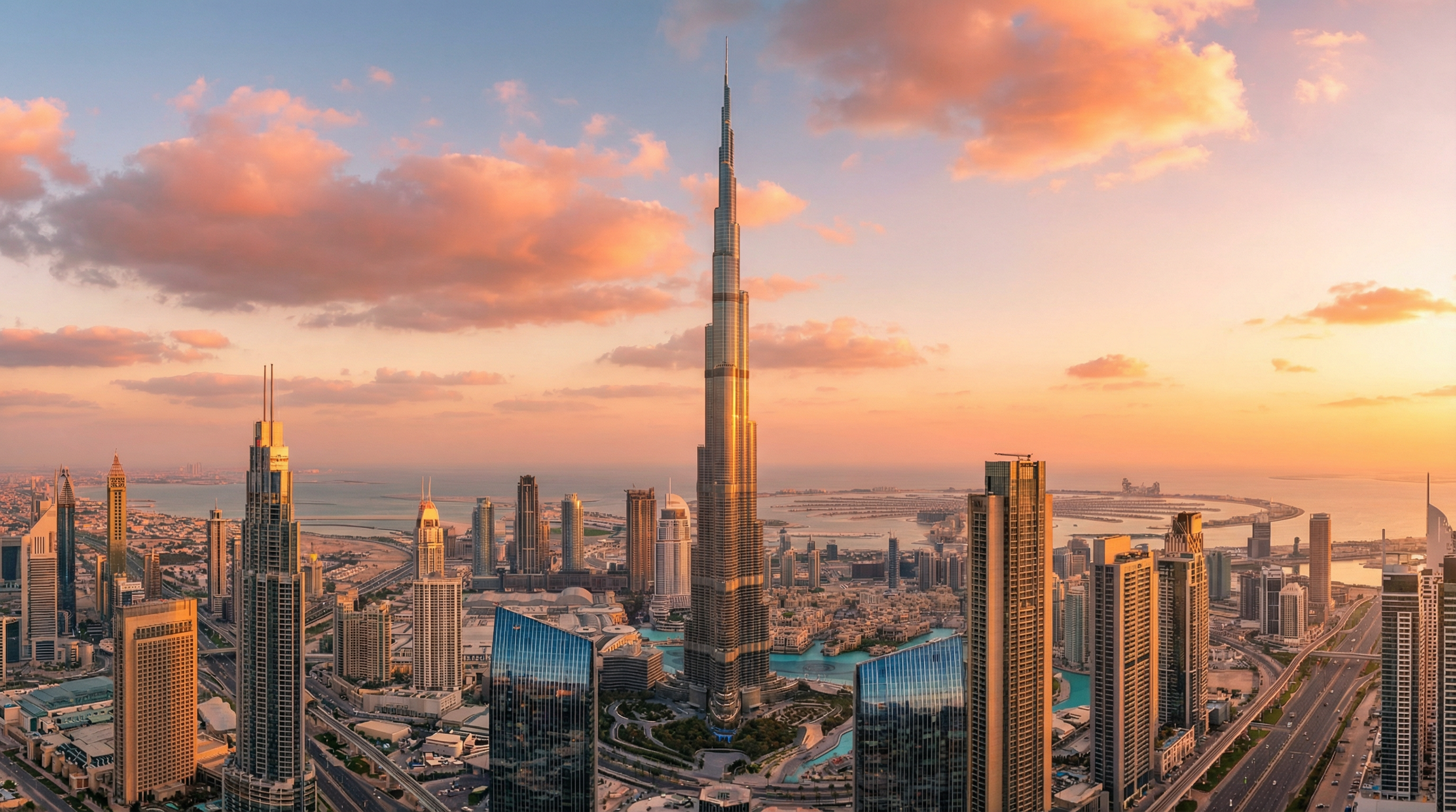 Dubai Skyline at Sunset